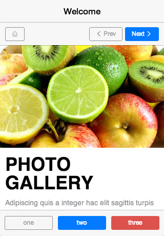 A Gallery Template Page With Tabs