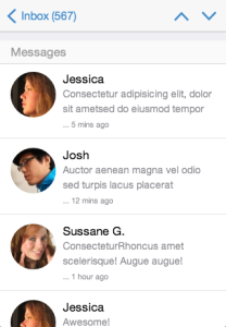 Messaging Inbox Page